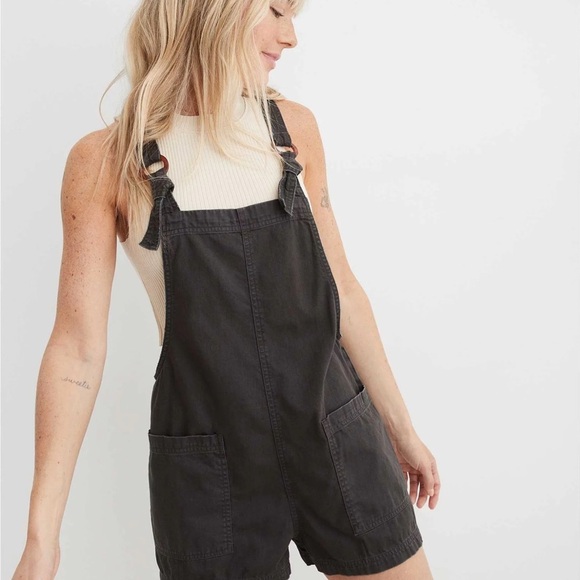 Aerie Beach Shortall in Denim Overalls size S - Picture 6 of 6